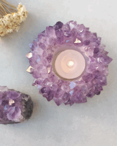 Porta-velas em Cristal em Pontas