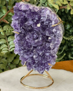 Drusa Ametista Base Dourada