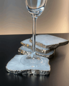 Kit Porta-Copos em Quartzo-Branco