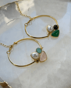 Pulseira Trio com Cristais Naturais