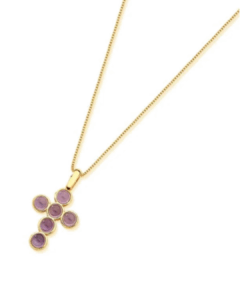 Colar Cruz em Ametista